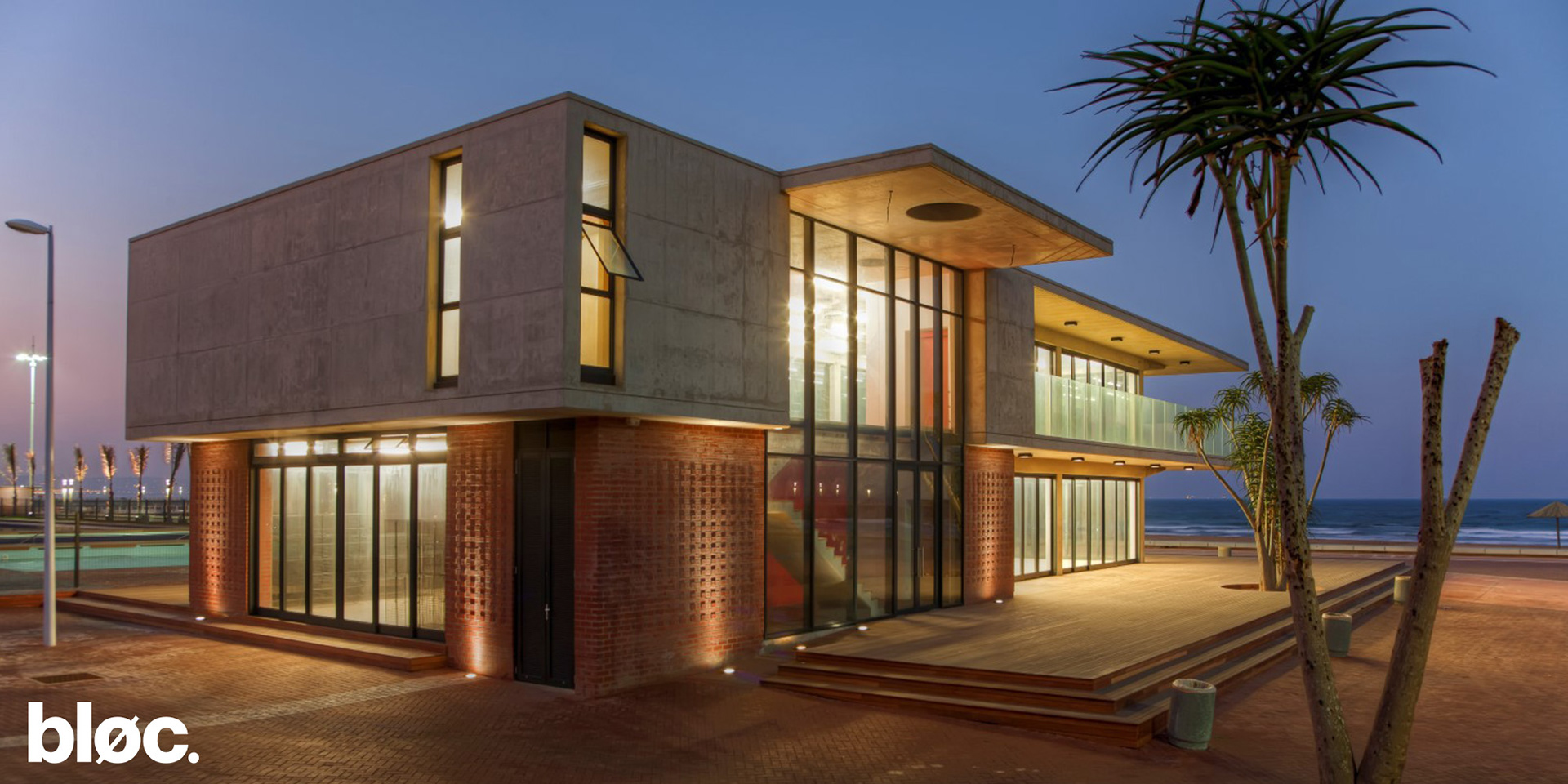 Double storey modern building on Durban's Beachfront promenade