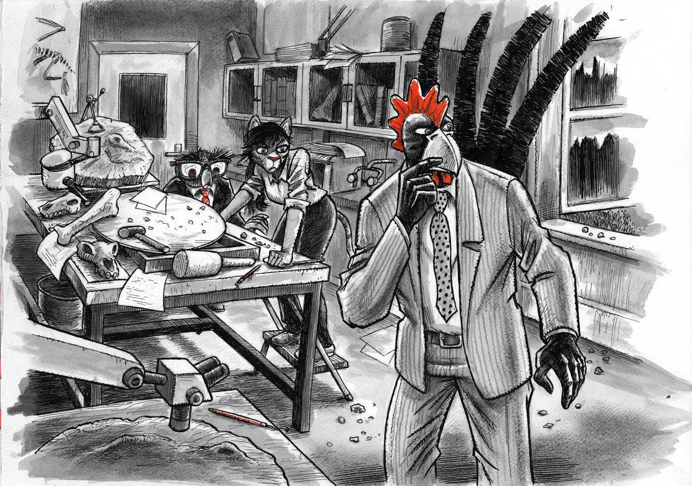 Illustration, Miwer, tegning, artwork, Pen, Ink, Char coal, kul, Tusch og pen, Hansi Hønegal, Henrik Einspor