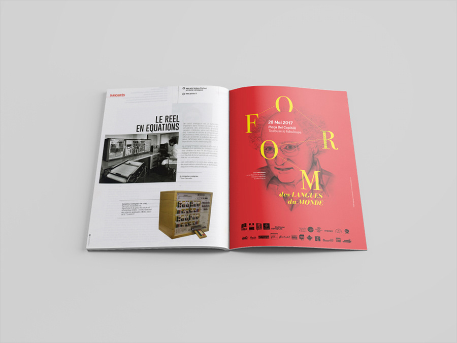 création graphique de l'évènement dans magazine