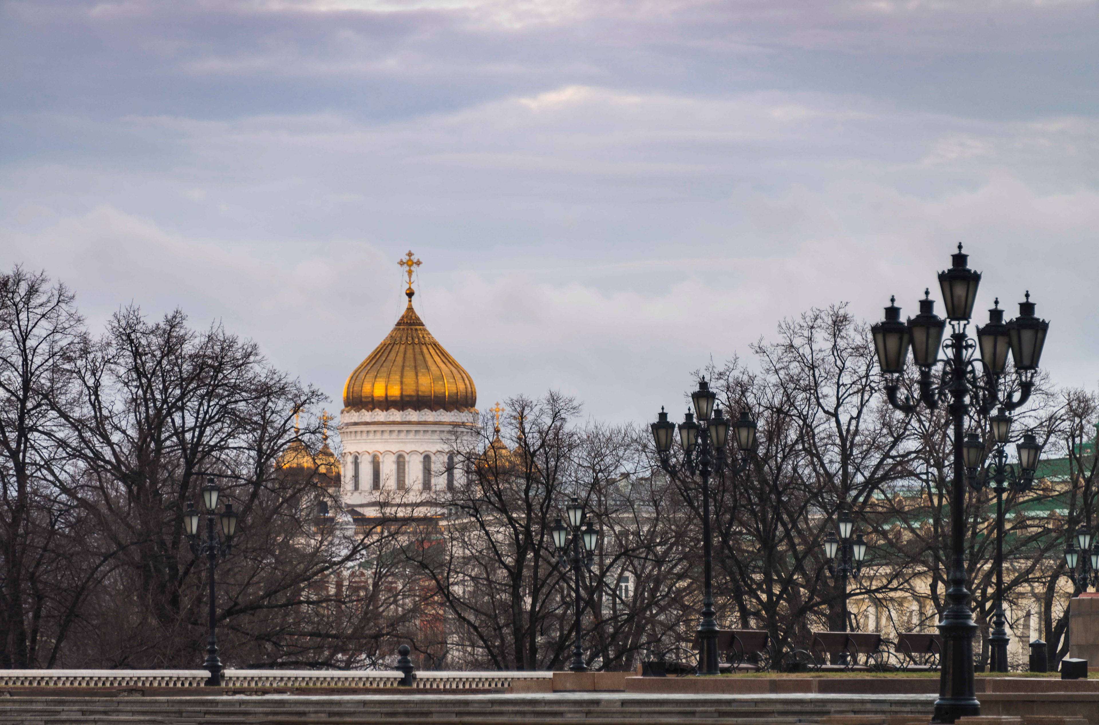 Храм христа спасителя зимой