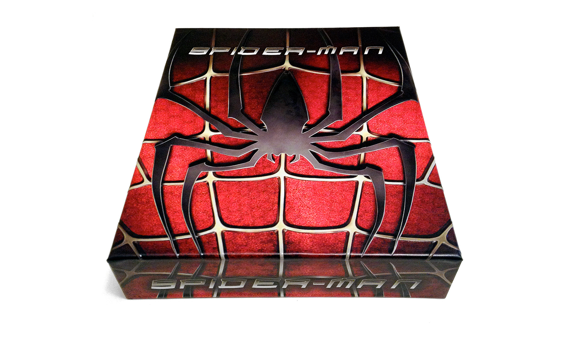Spiderman DVD box design with Raised Ink Artwork