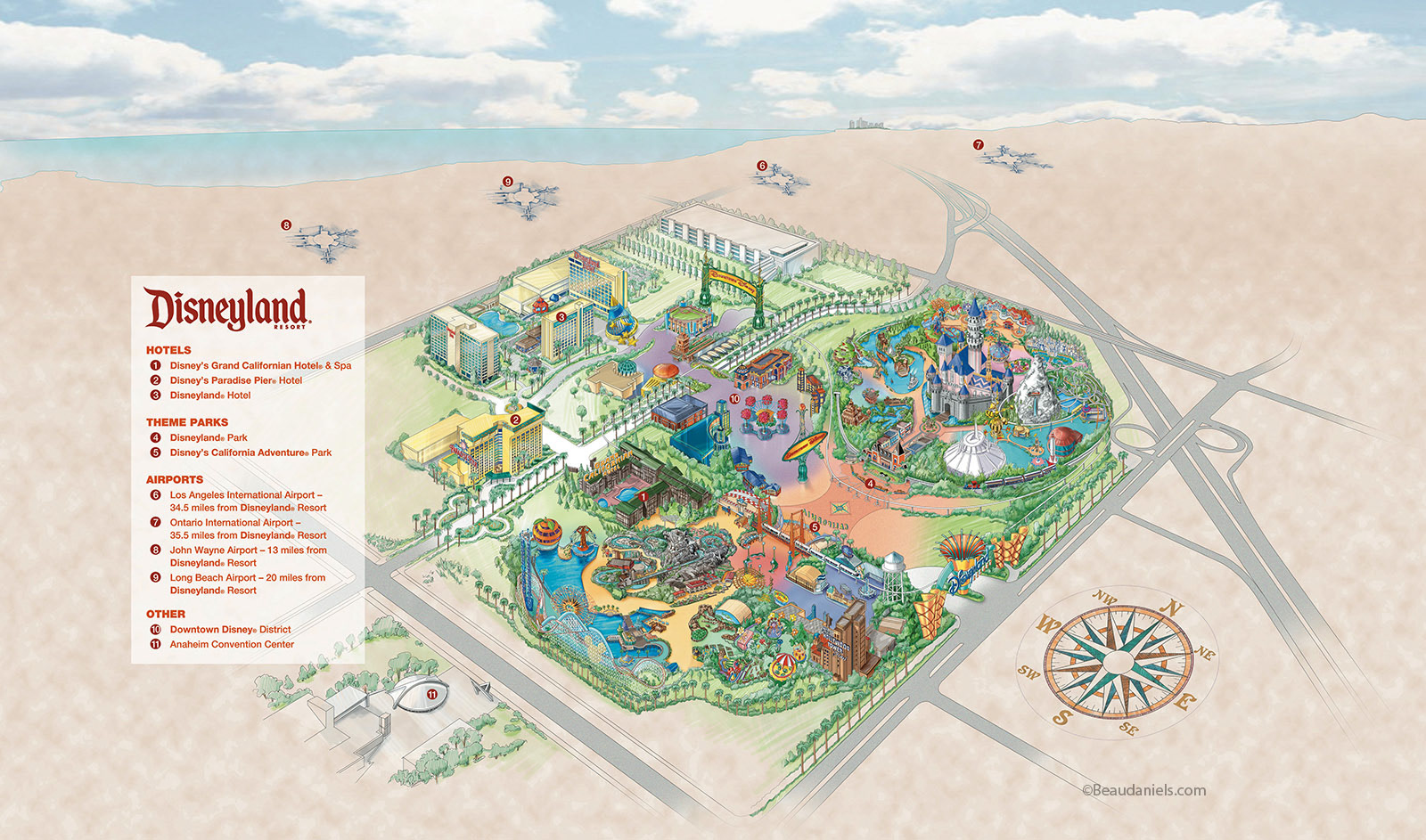 Disneyland map as used.