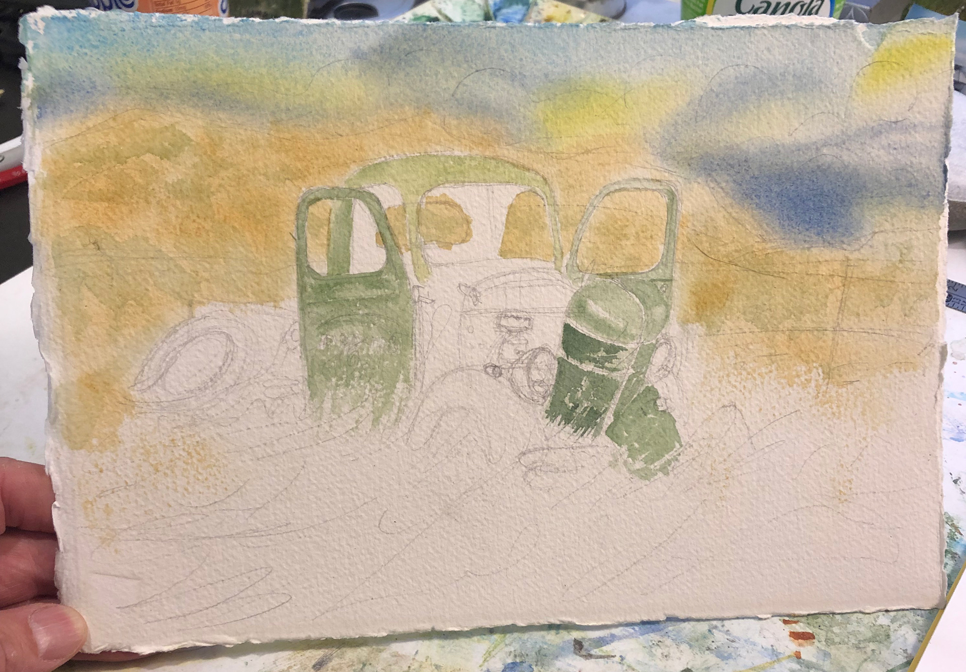 Preliminary washes for truck