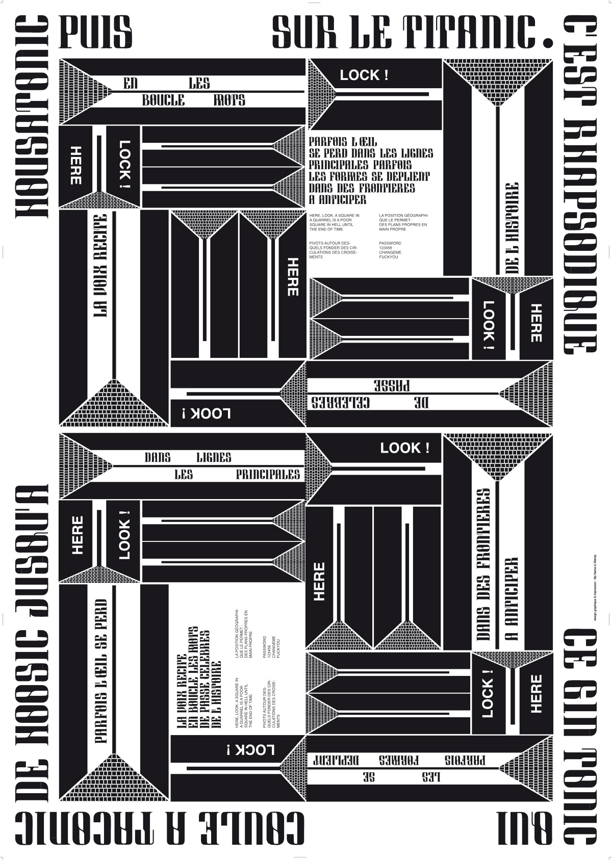Poster with lettering and typefaces