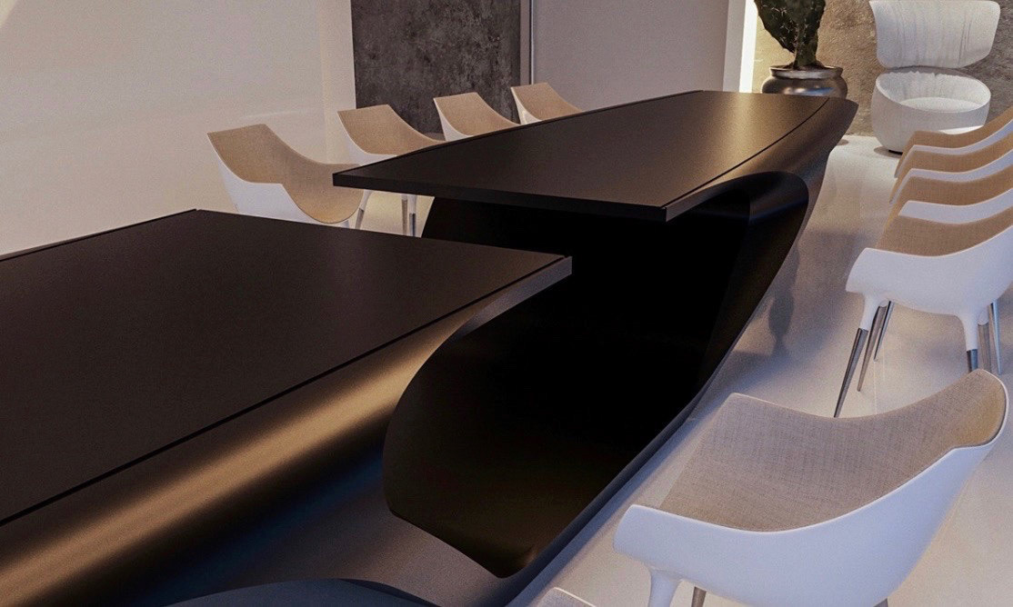 conference desk and chairs