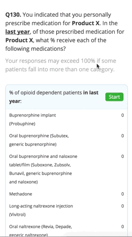 Grid based question on mobile