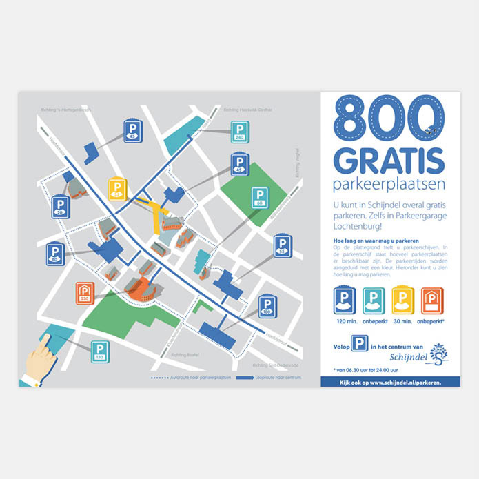 Gemeente Schijndel Blauwe Zone flyer
