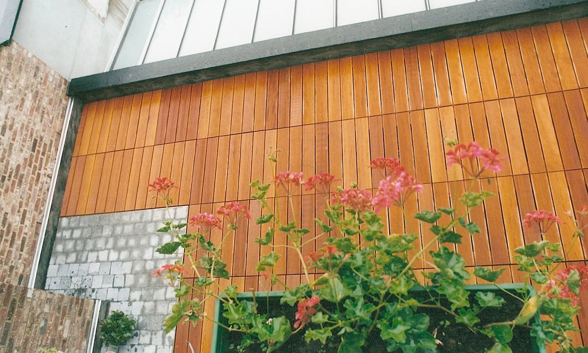 toiture terrasse - bois exotique - pierre bleue