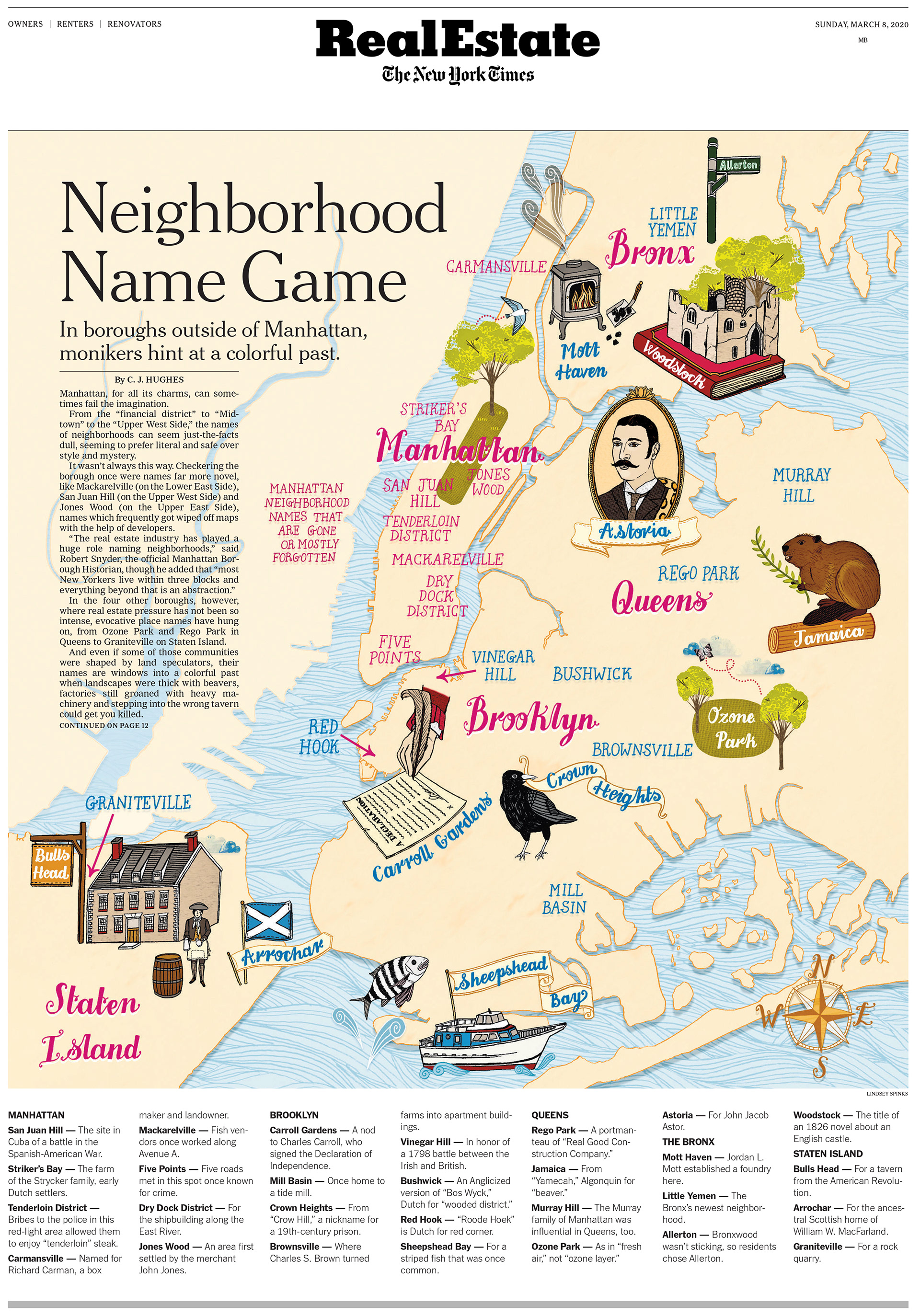 Lindsey Spinks - The New York Times, Map illustration