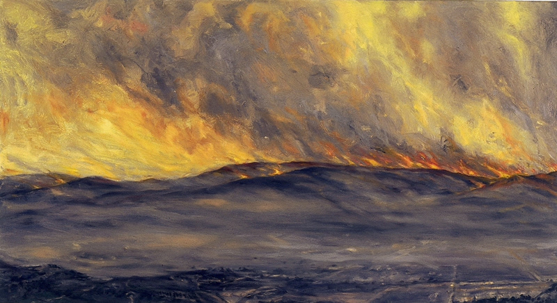 December 1998, oil on canvas, 18in x 33in