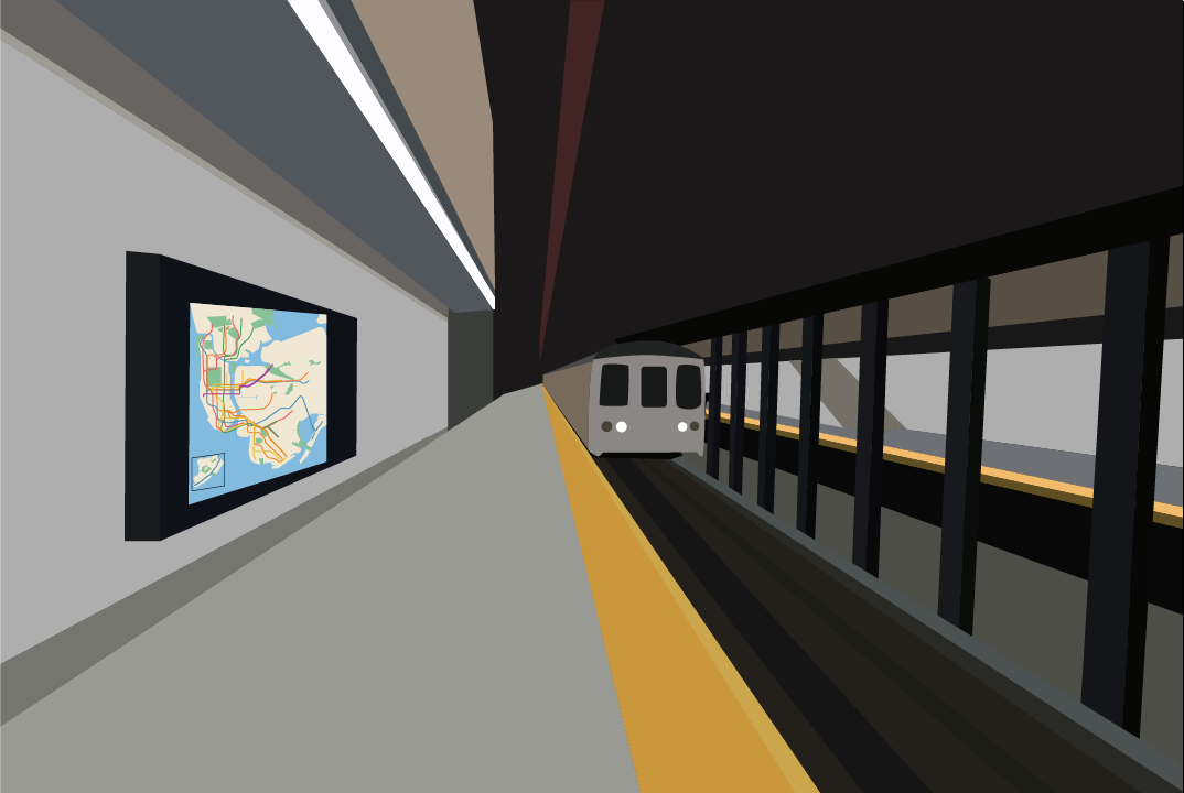 Platform with map