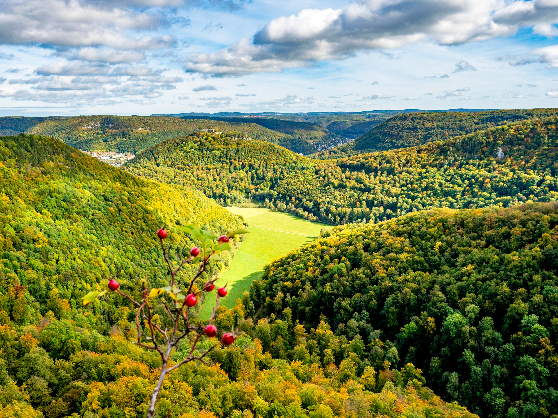 Blick vom Rutschenfelsen