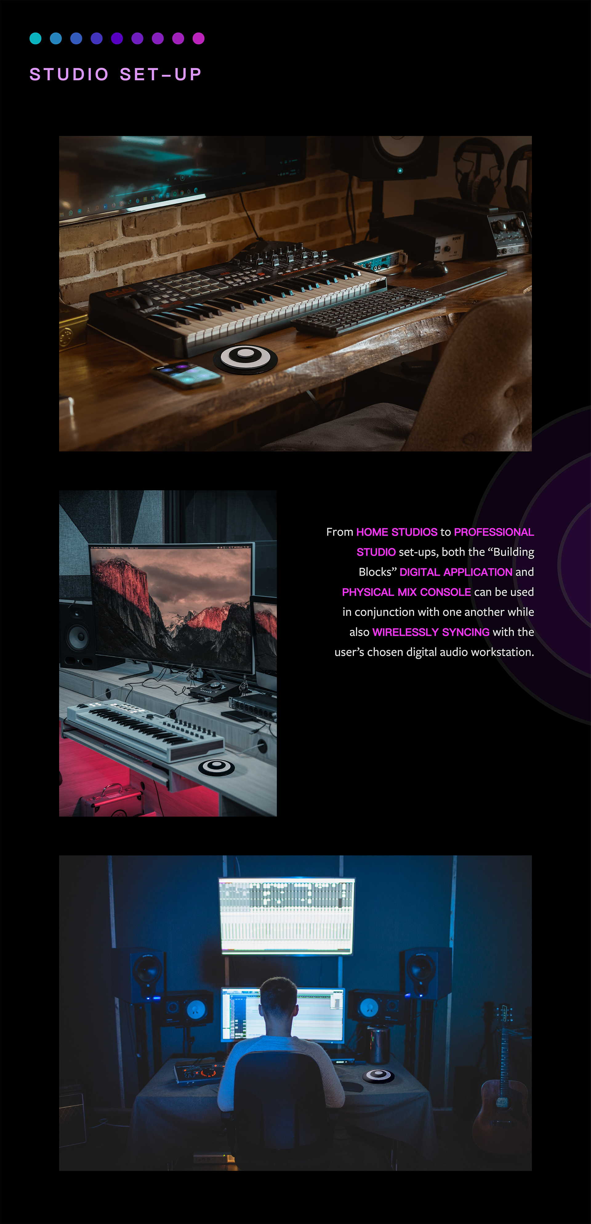 Building Blocks Physical and Digital Application – studio set-up.