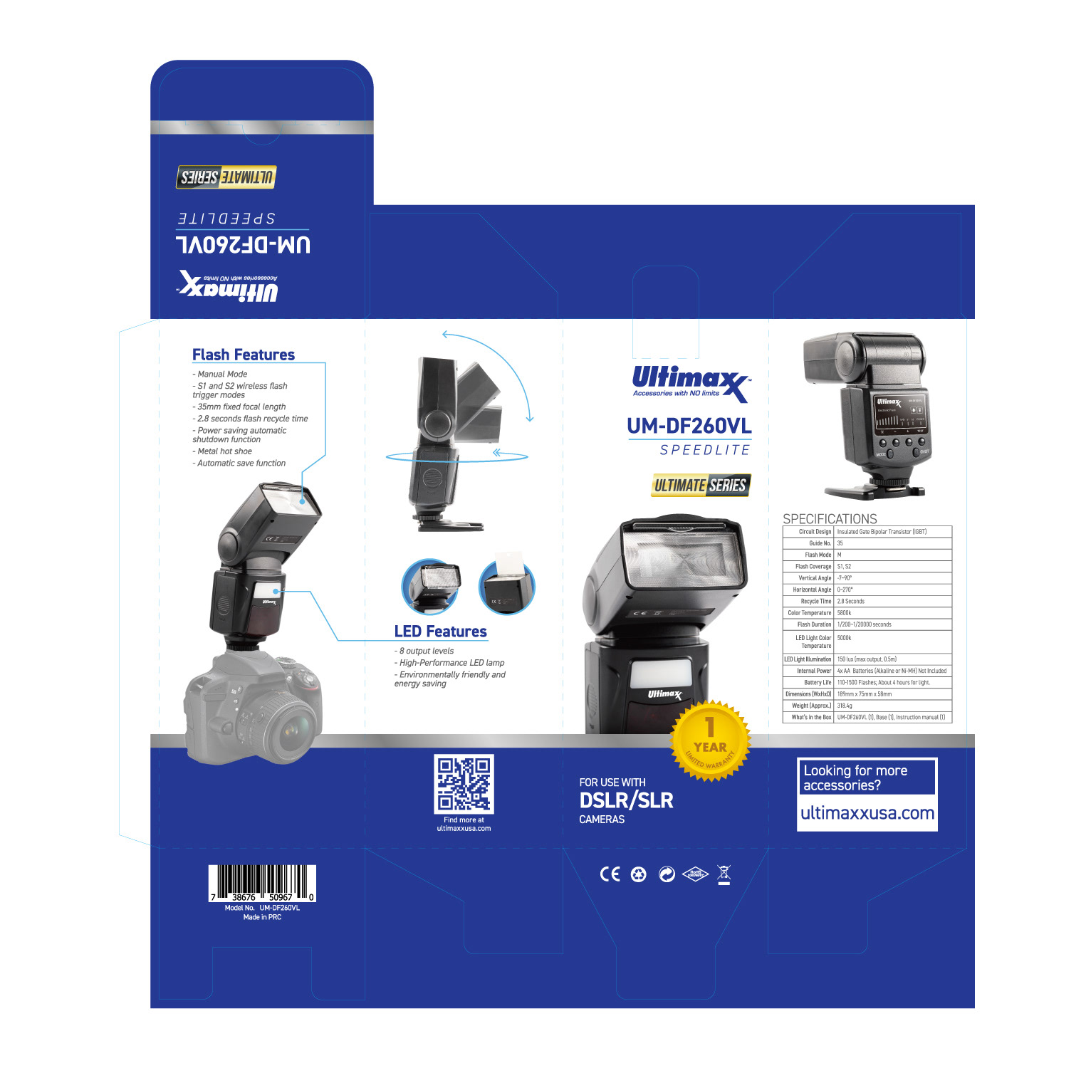 Ultimaxx DF-260VL Speedlite