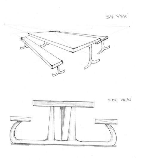 Bench design to compliment a garden setting