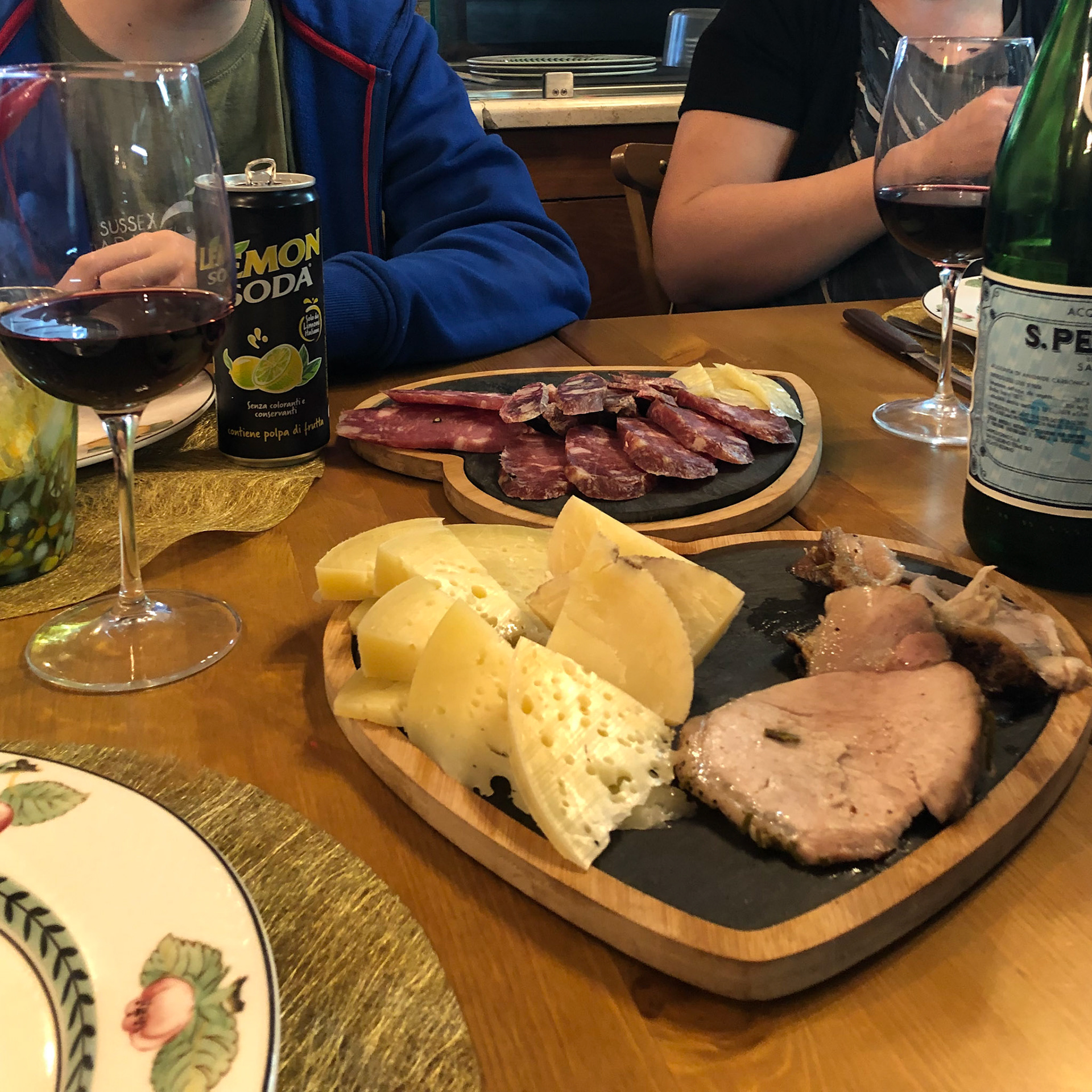 Cheese and meat platter