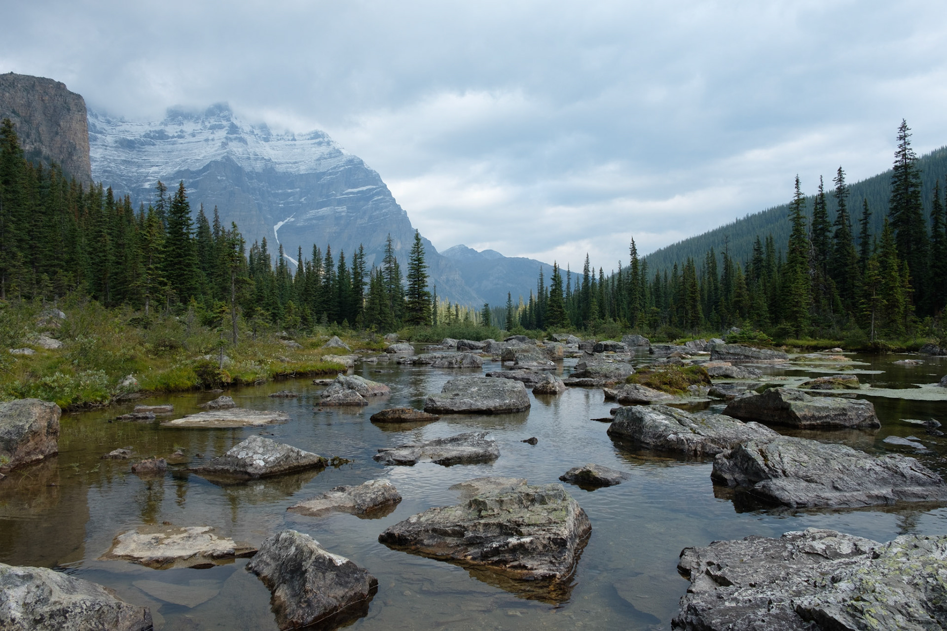 View down the valley from Consolation Lakes