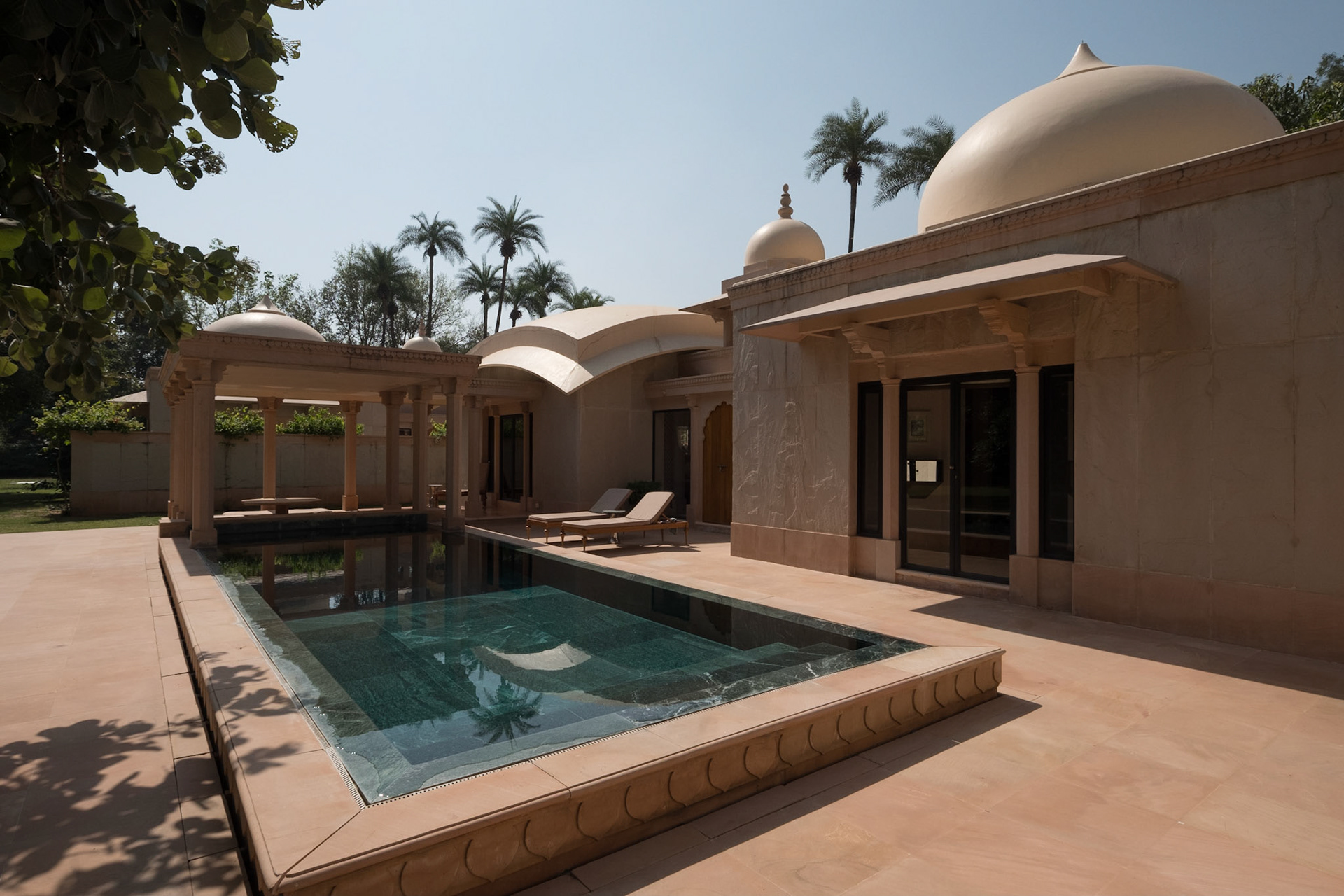 Our pool pavillion at Amanbagh
