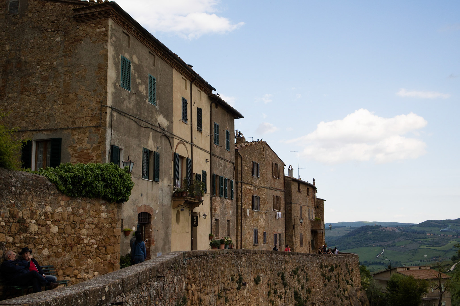 Pienza town wall