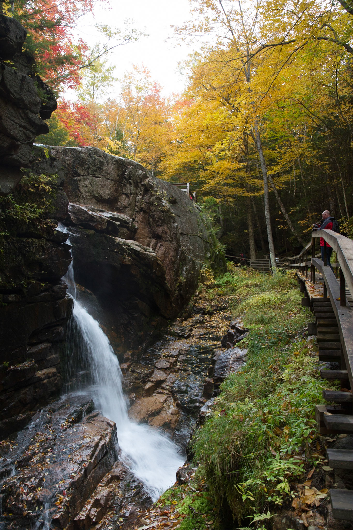 At Flume Gorge, Franconia Notch state park