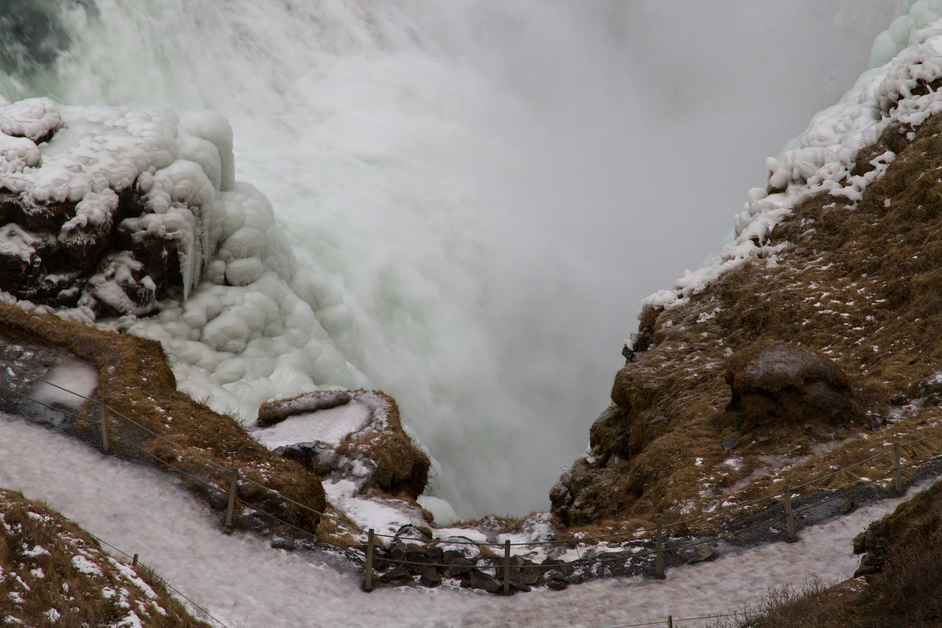 Gulfoss and the frozen spray