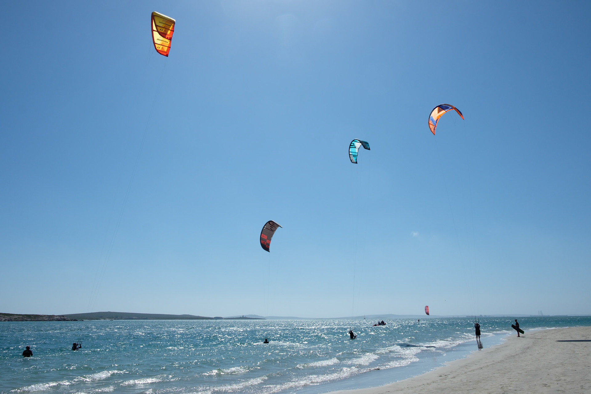 Kite surfers at Langebaan
