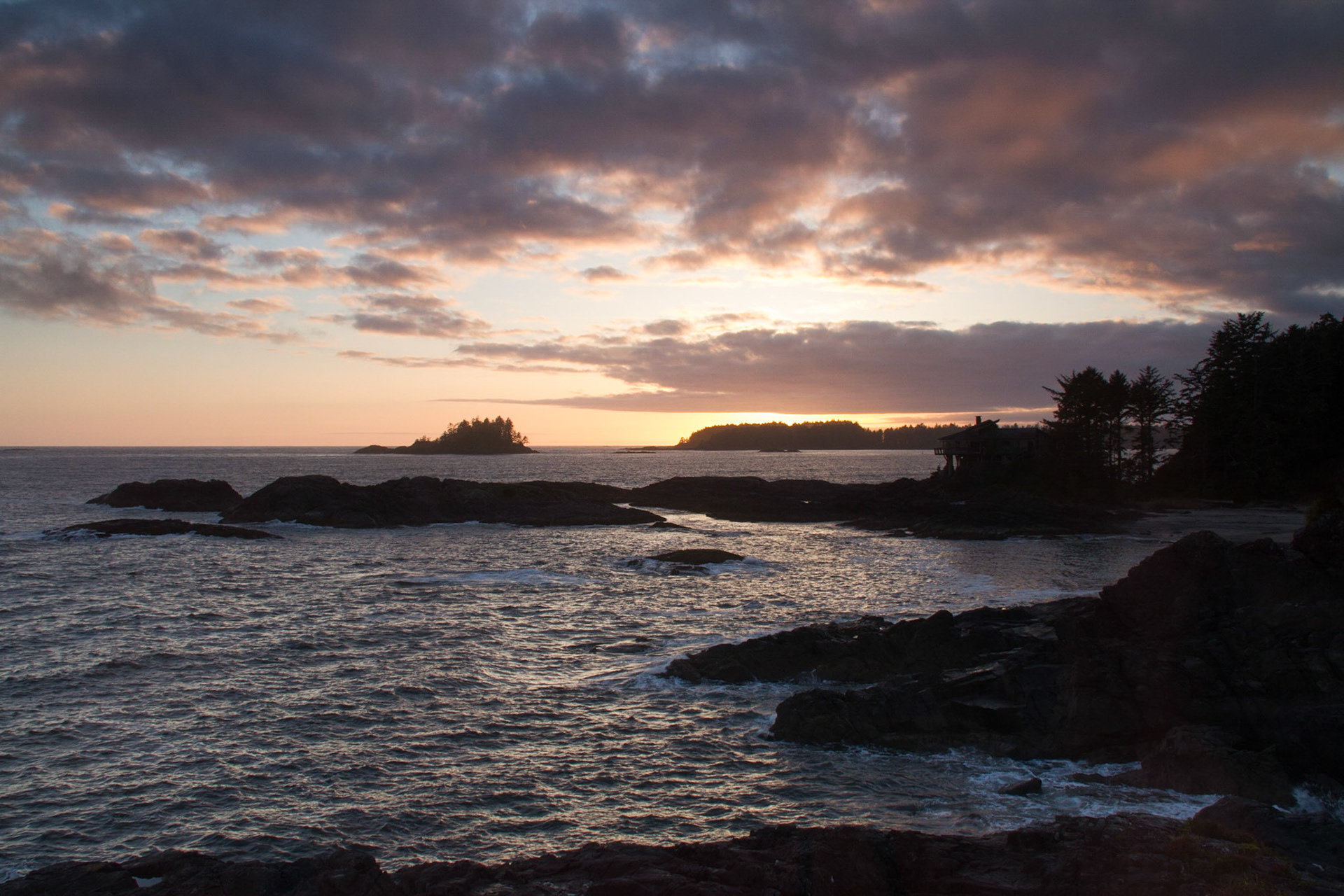 Sunset from our room at Wickaninnish Inn