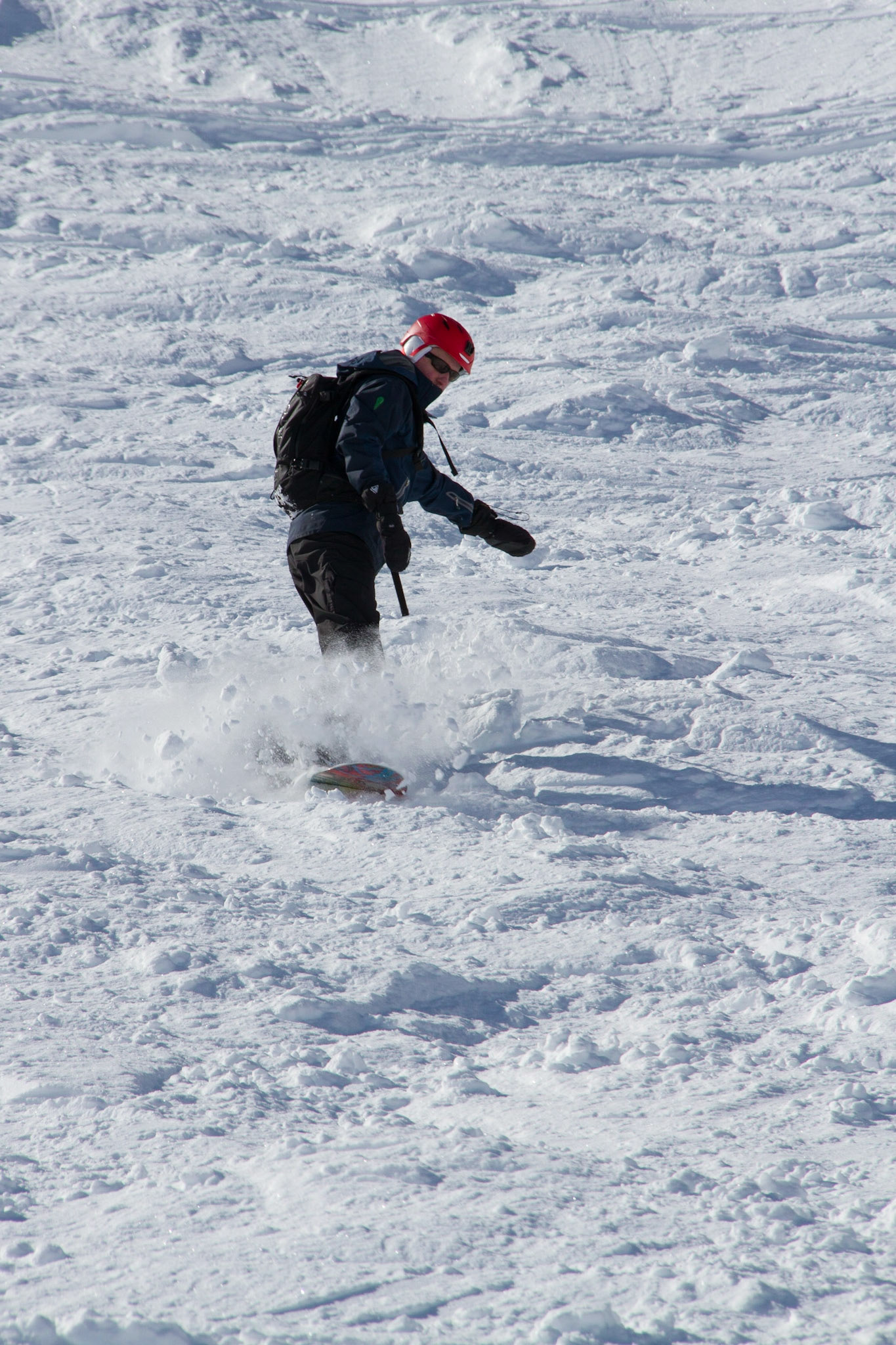 Alex boarding in powder
