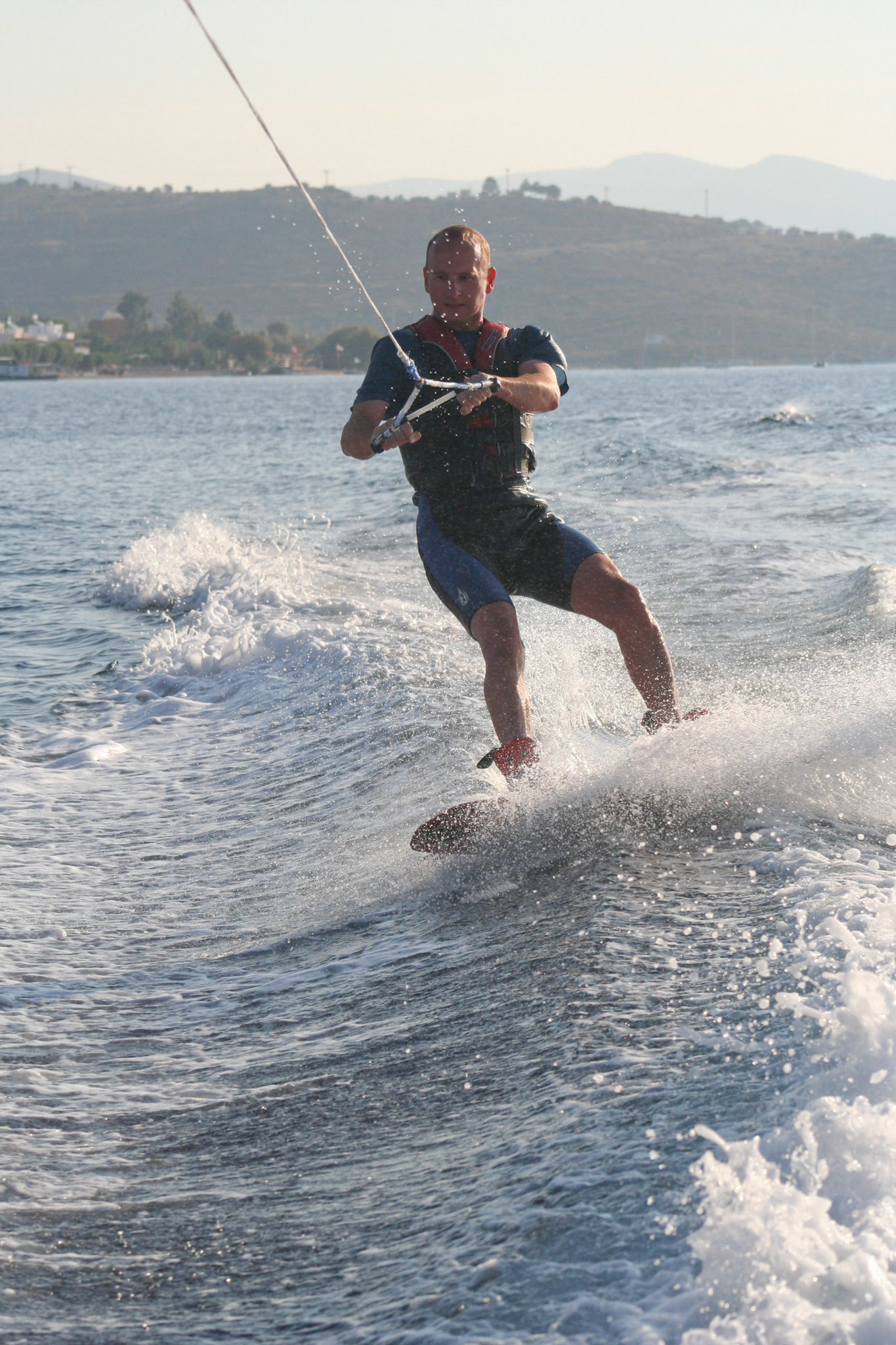 Grinding the wake (lip slide)