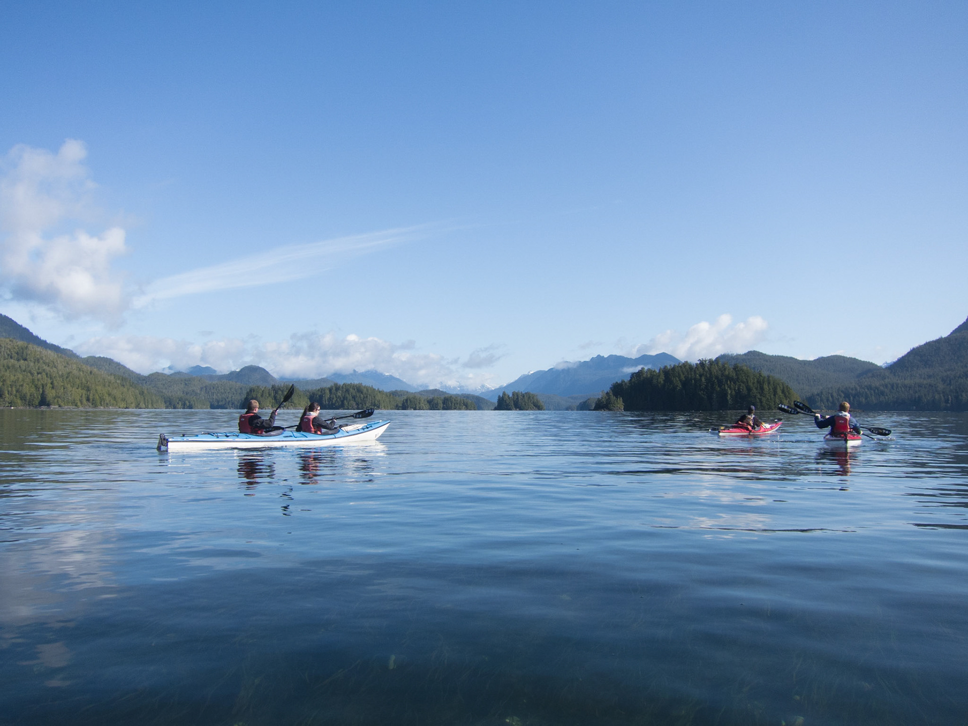 Sea kayaking to Meares Island