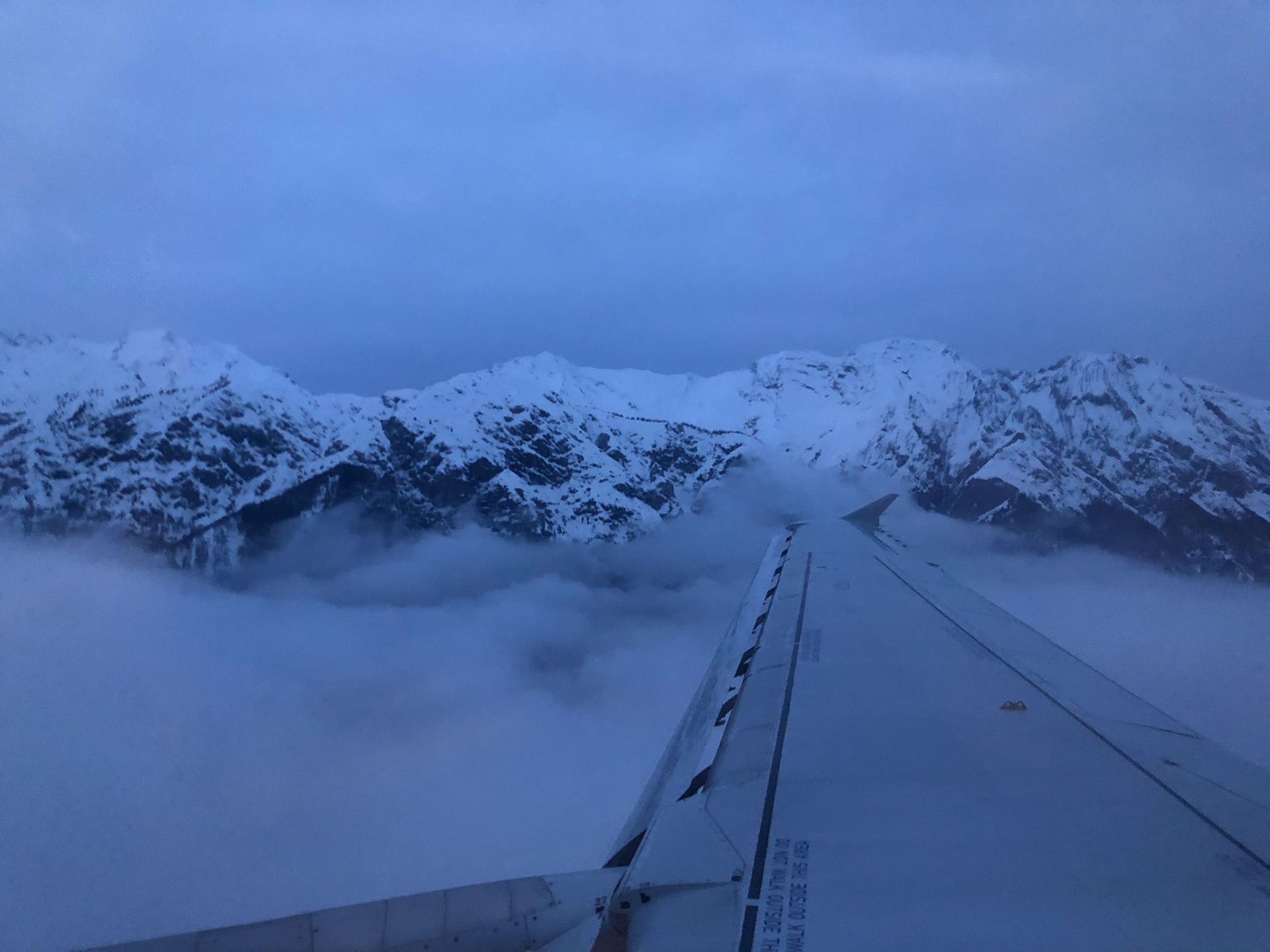 Mountains out the window!