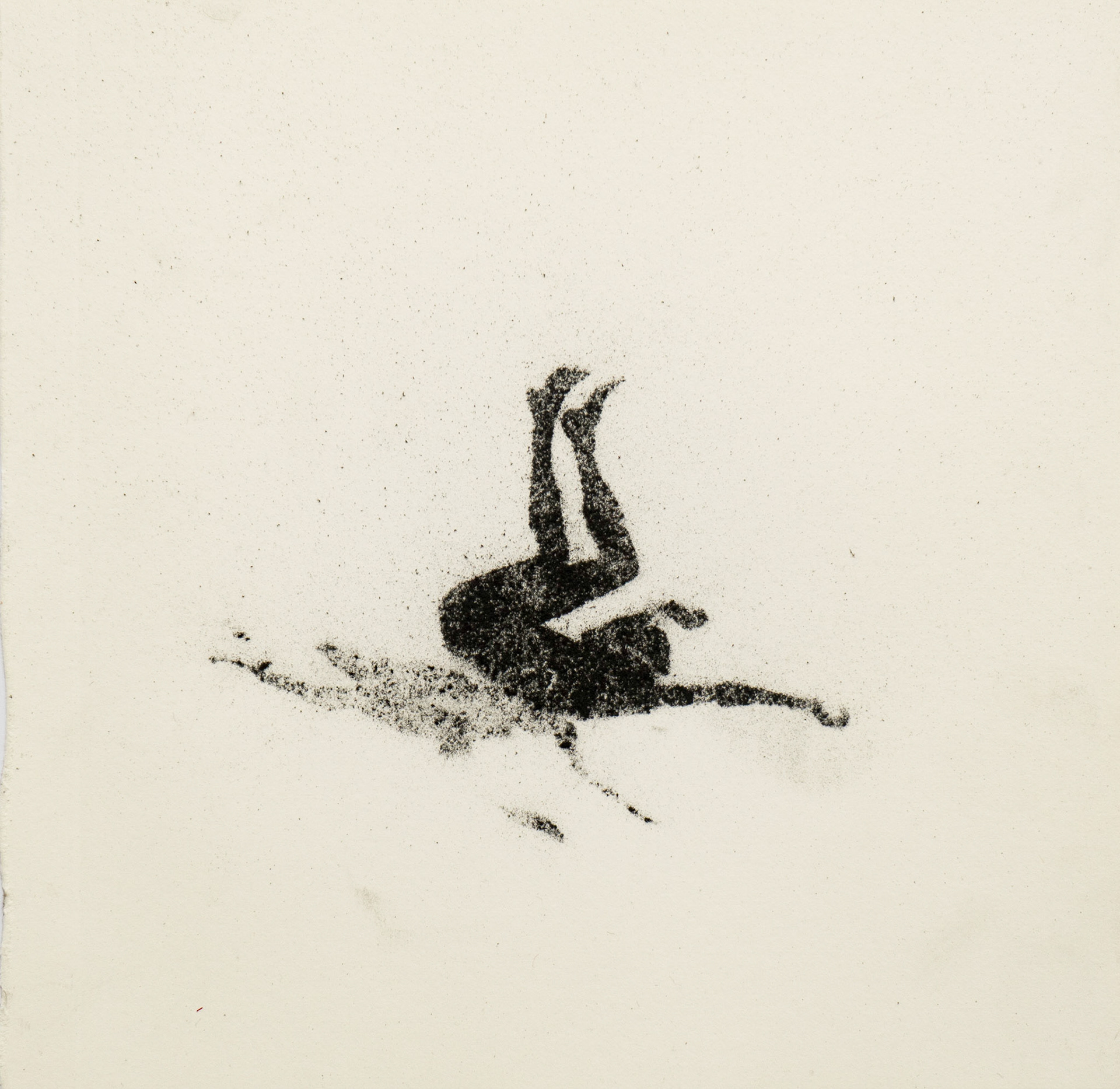 Untitled, graphite(powder) on paper, 23,4 x ± 23,4 cm, 2020