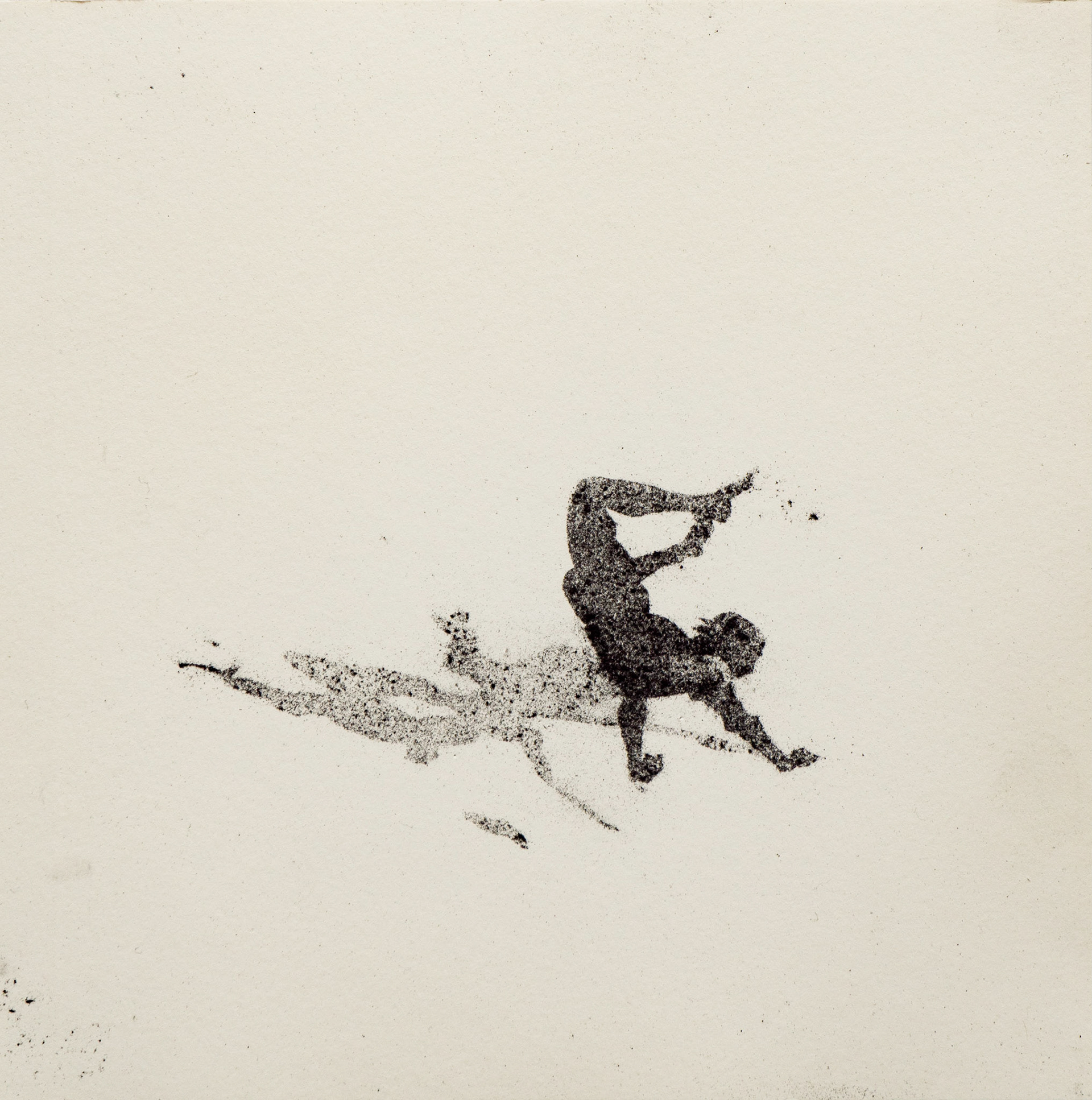 Untitled (27) (sold), graphite(powder) on paper, 23,4 x ± 23,4 cm, 2020