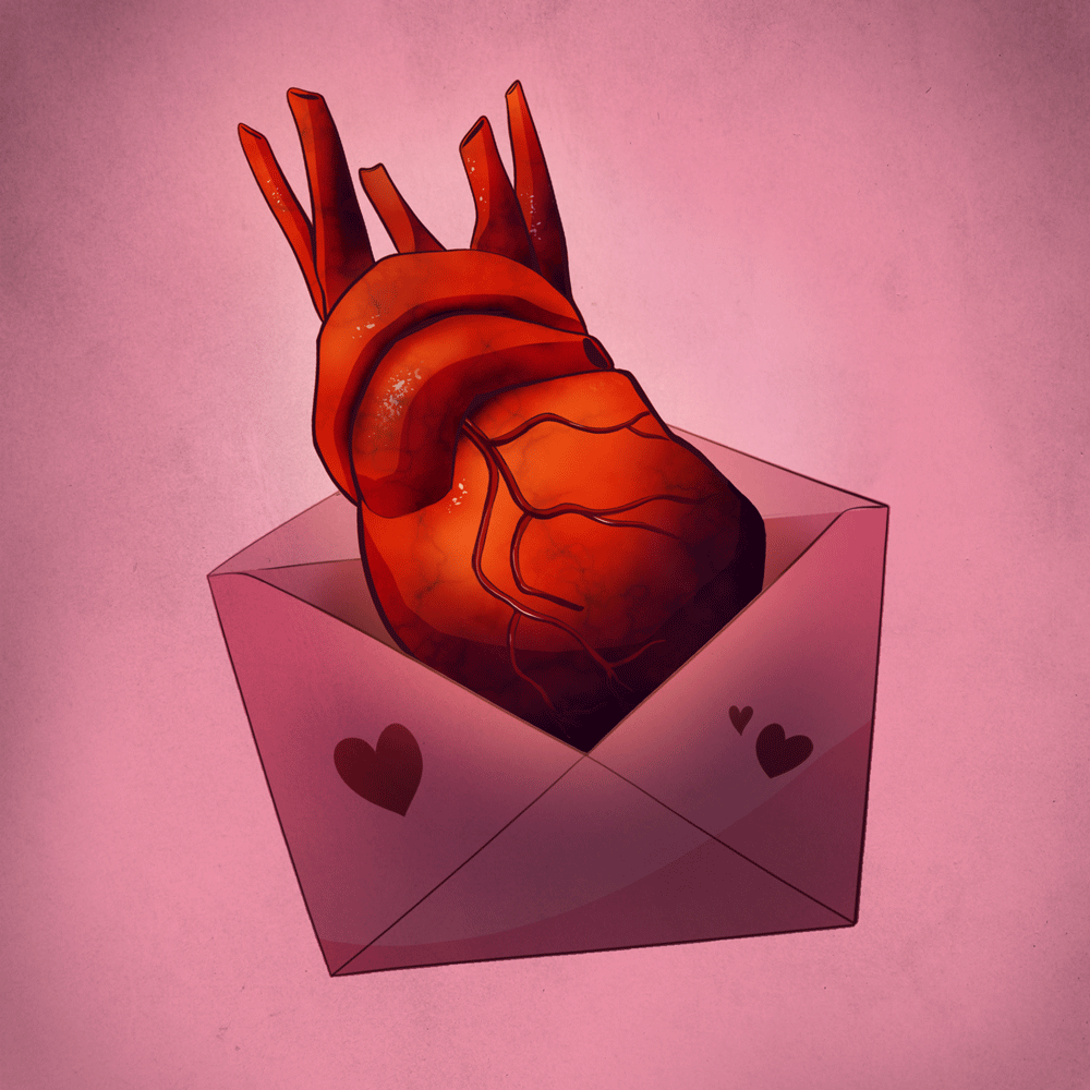 Daedra heart illustration for social media - Valentine's Day post