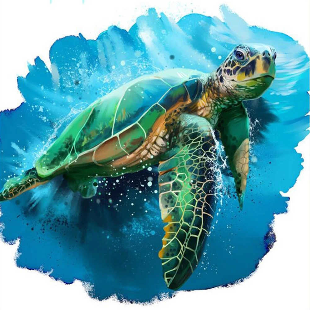 Kingsley Art Turtle In Acrylics Preparing The Background