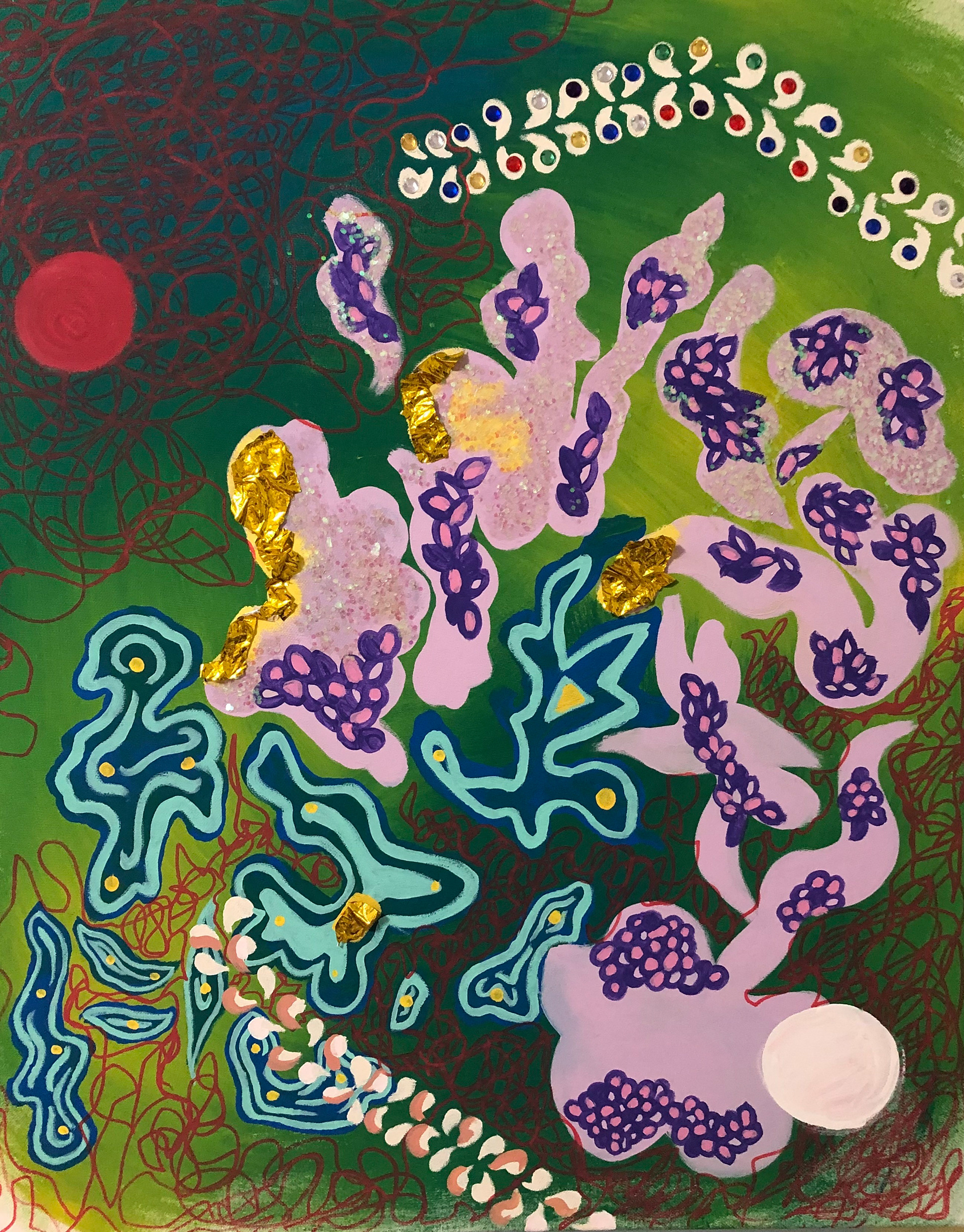 Samantha Yahner, Happy feeling, Painting, Willoughby South High School, Educator: Dan Whitely, Grade 12,  Honorable Mention