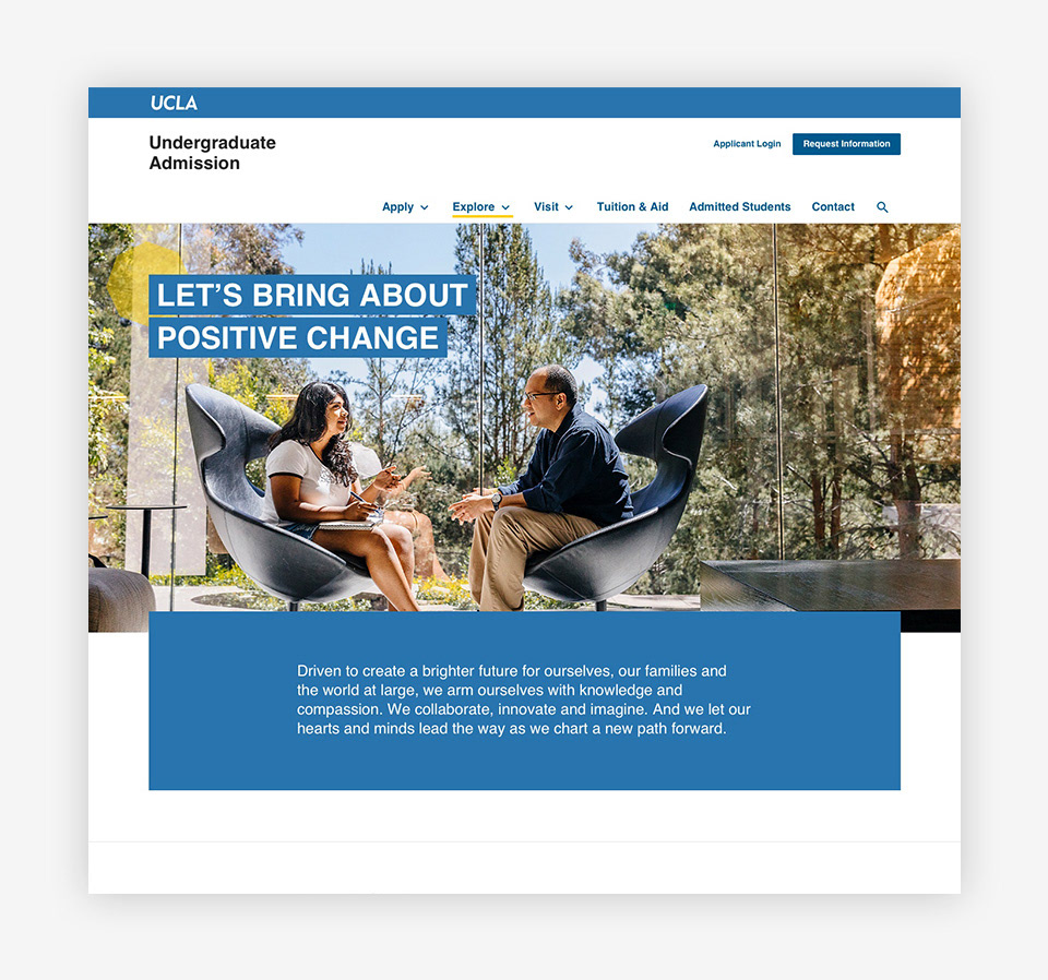 Explore landing page hero.