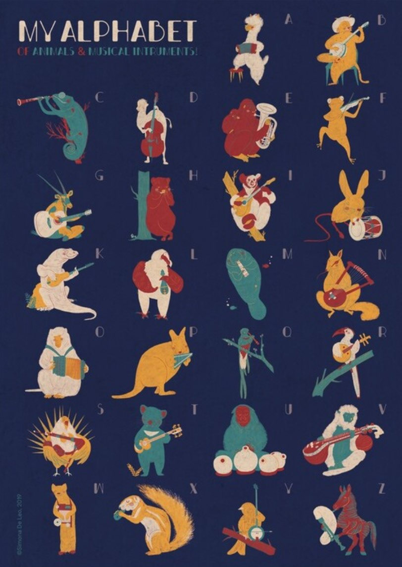 My alphabet of animals & musical instruments