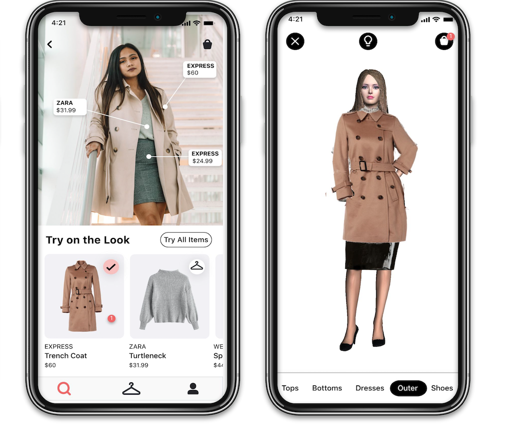 UI/UX Design for Virtual Clothing Try-on