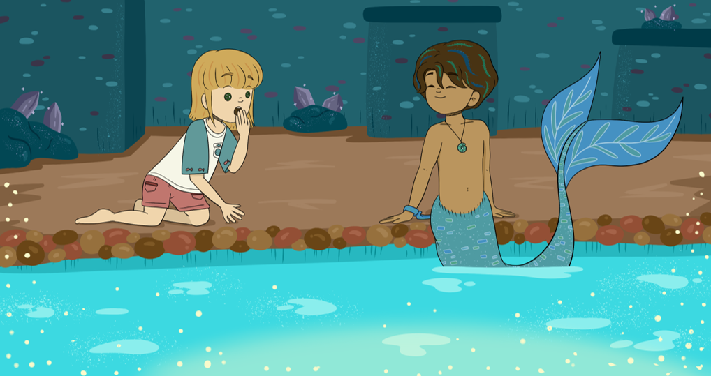 Inside illustration from 'Chloe's Adventure to Merlantis'