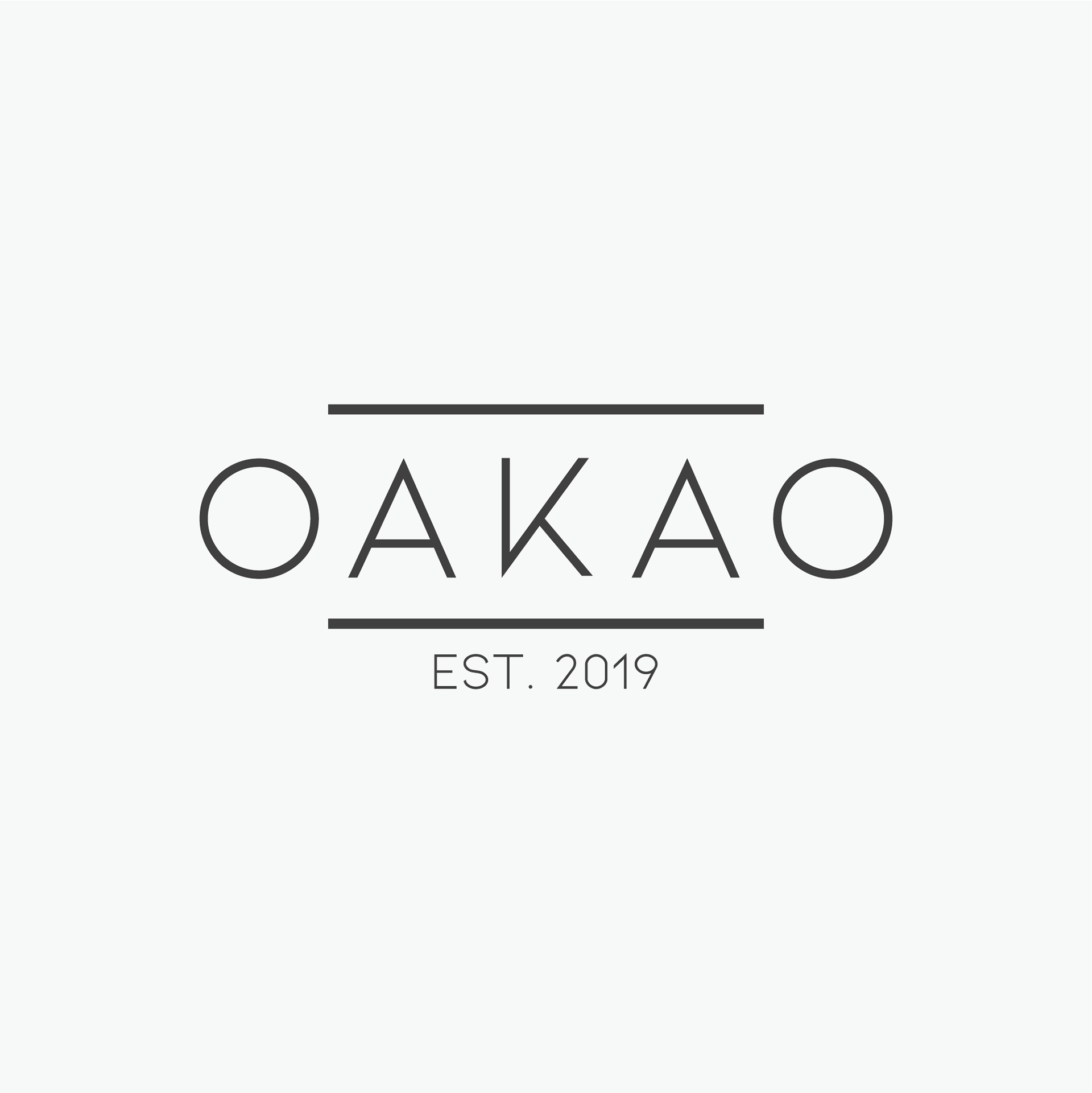 Wordmark logo design for Oakao, a high-end fashion brand.