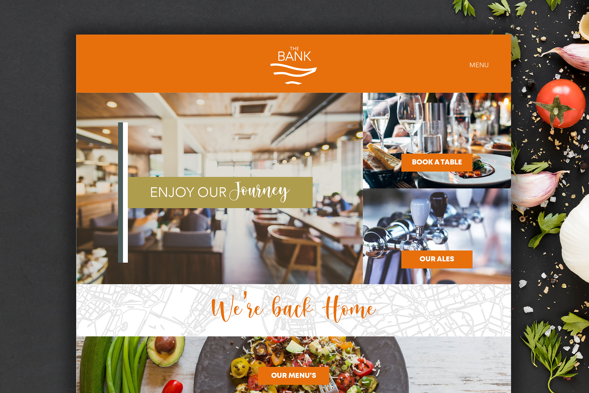 Serita Ramsay - Brand Identity: The Bank Bar & Restaurant