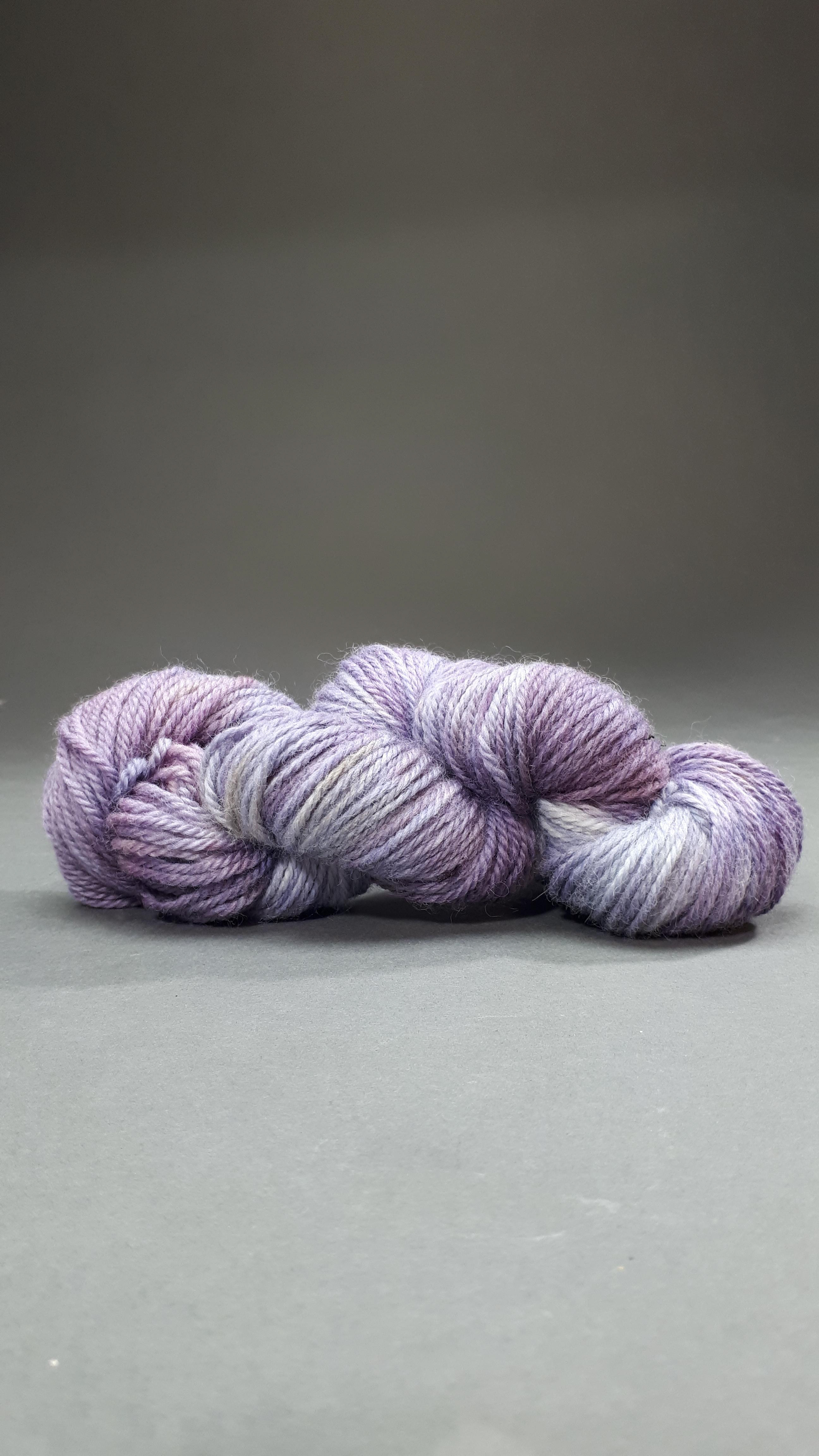 100% wool Patons classic yarn naturally dyed with wild grapes and red cabbage