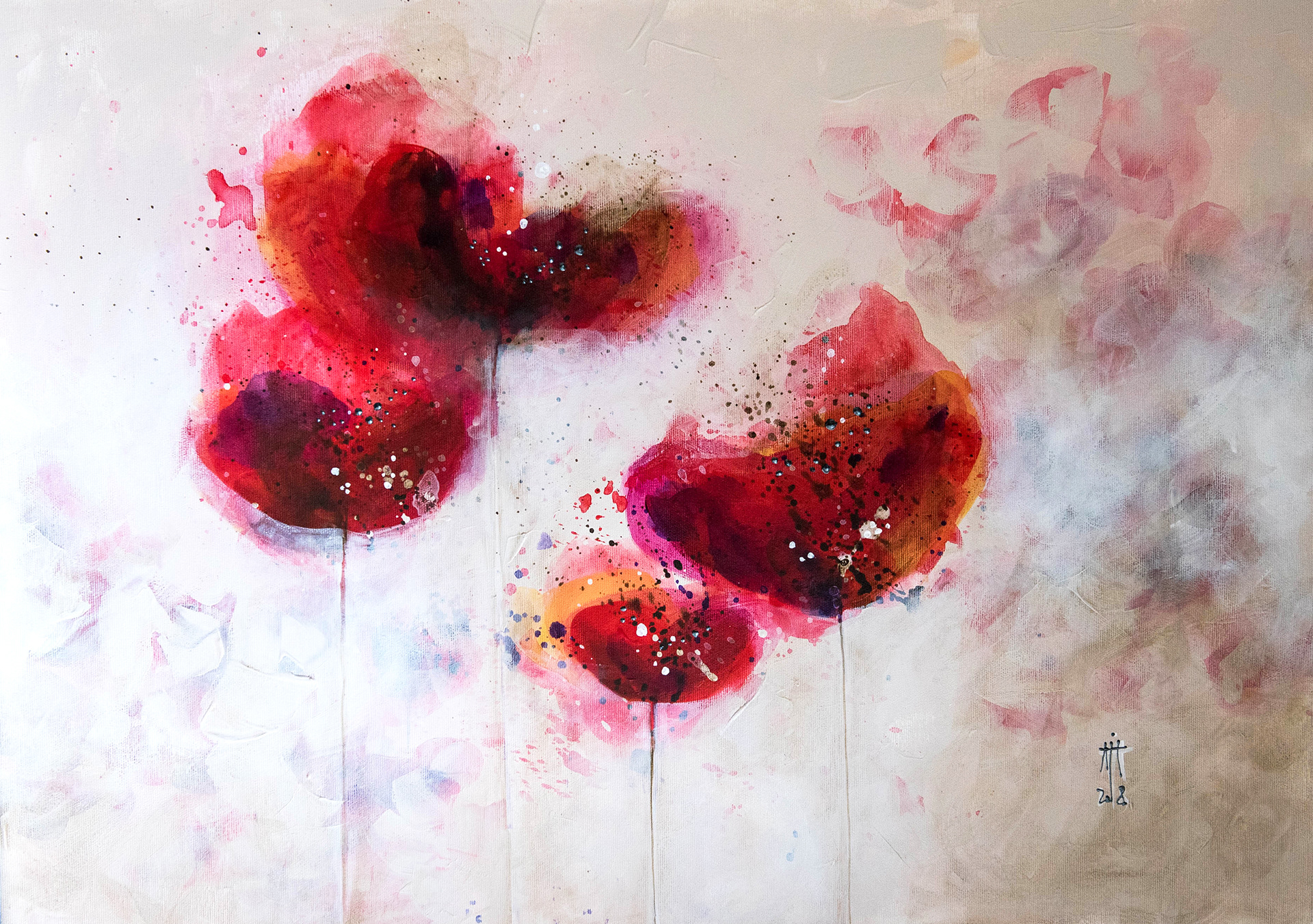 Poppies 2018 acrylic/canvas 50cm/70cm