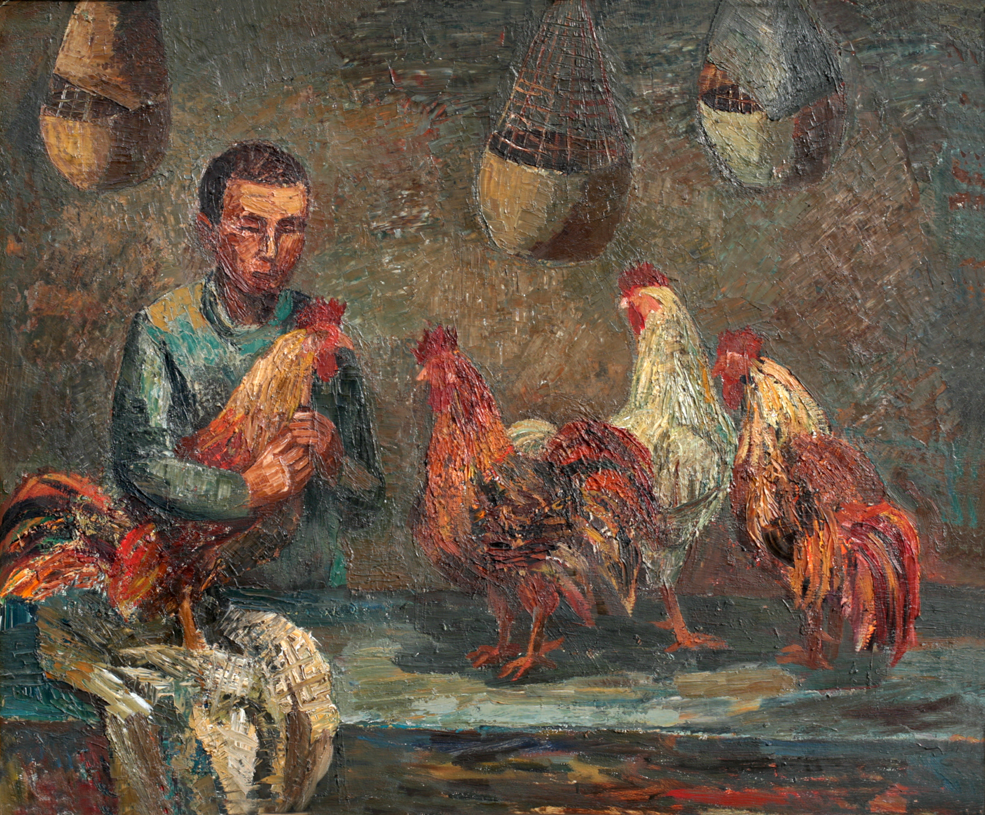 Мальчик с птицами. 1979 г., х.м., 105х87