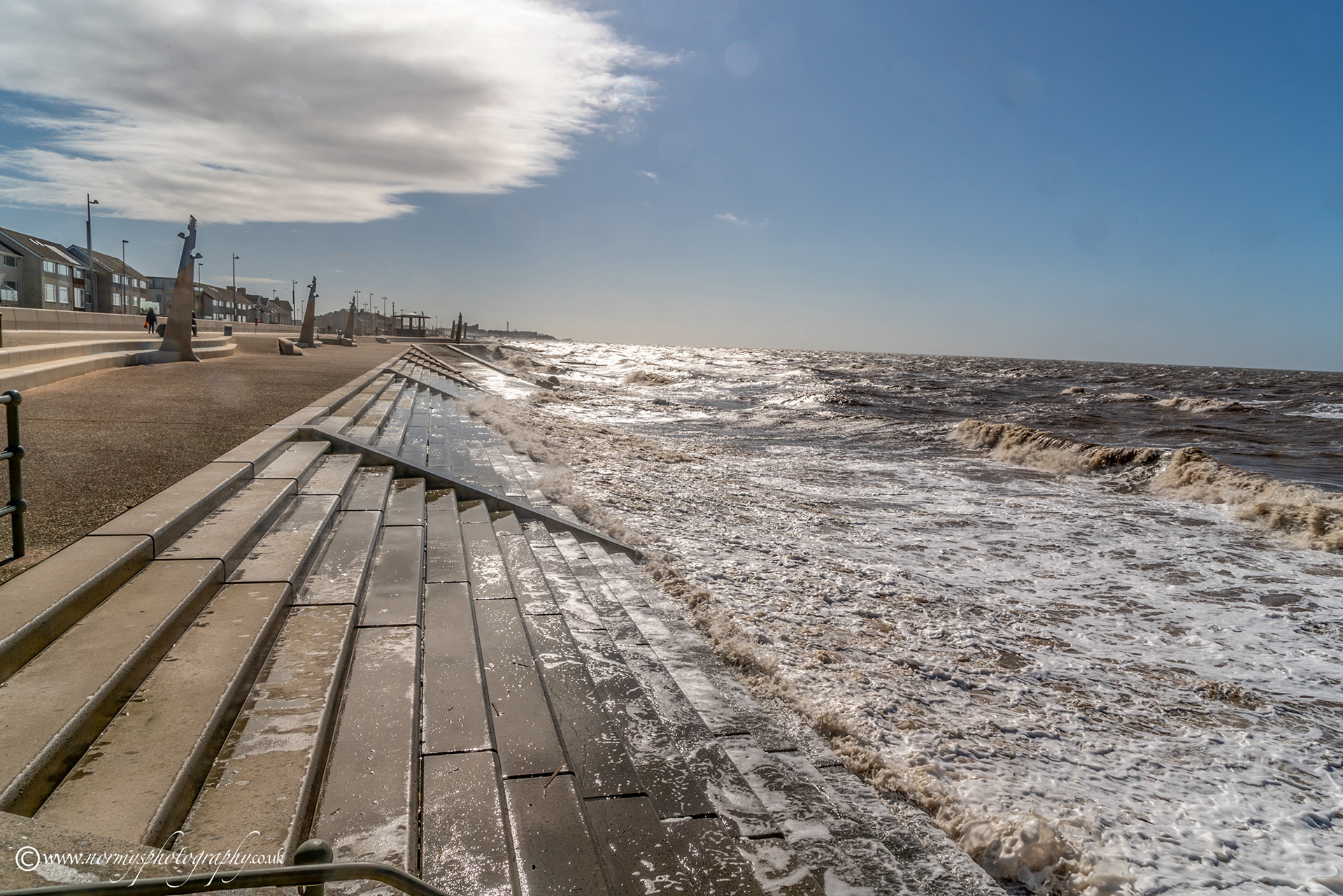 Bit choppy down the front at Cleveleys.