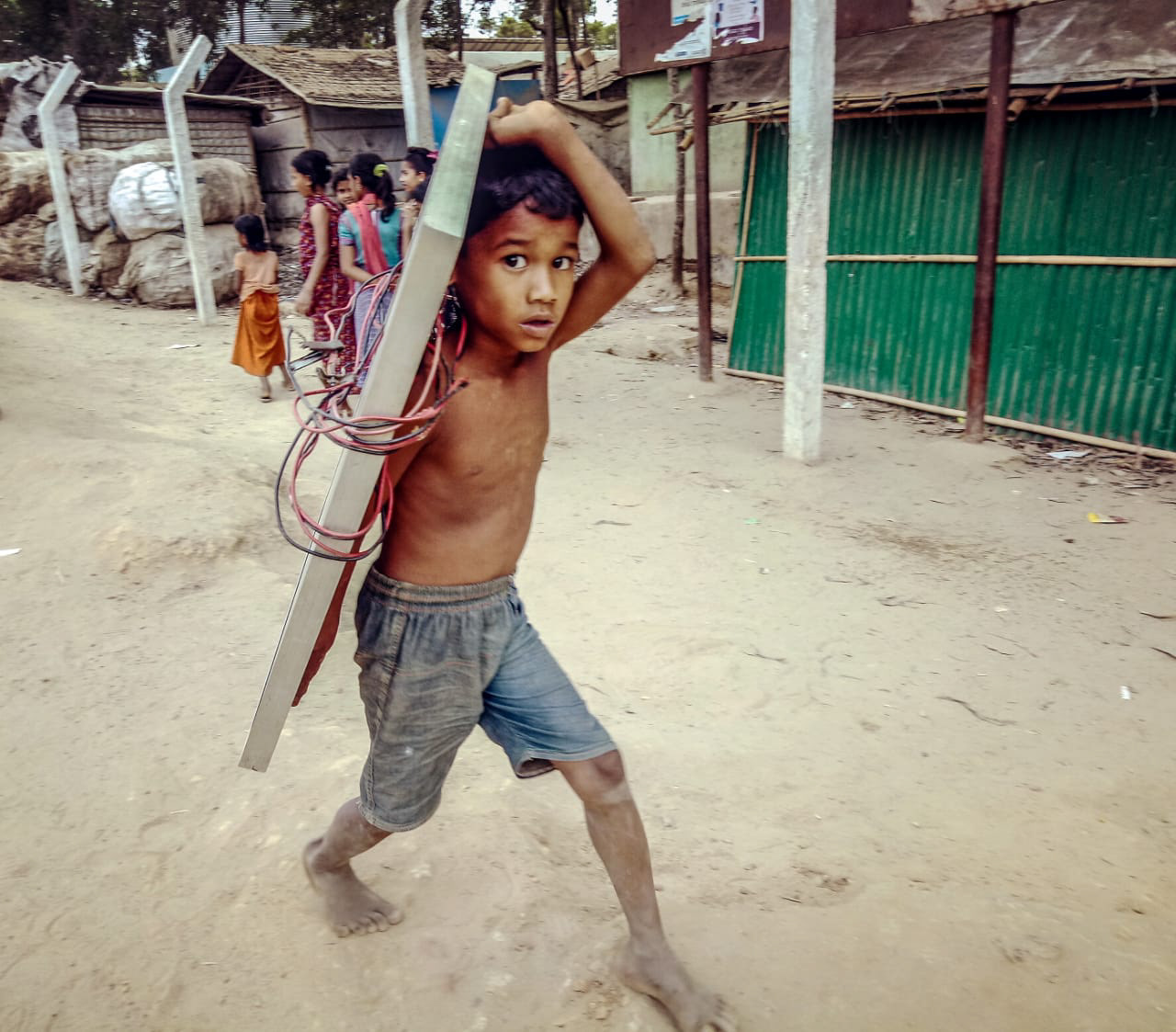ABUL KALAM: carrying solar panel