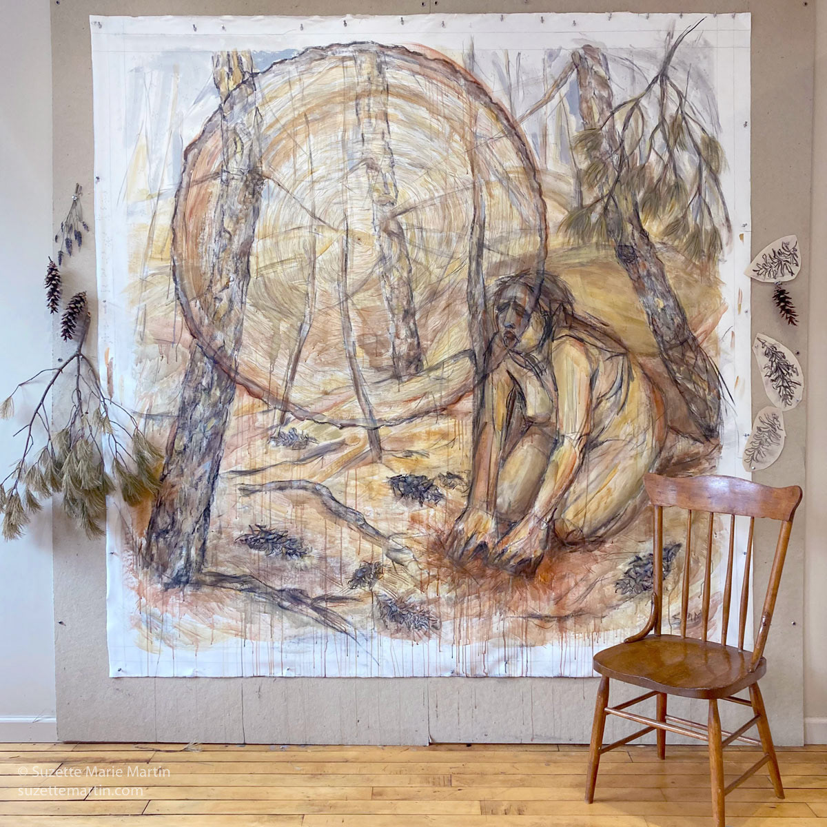 Dryad of the King's Pines, studio view, 2021