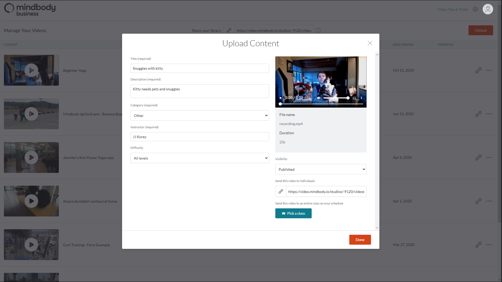 Video library - Video details
