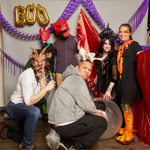 Me (far right) and the UX team as mythical creatures for Halloween 2018. We were "kinda" into Halloween at Zulily.